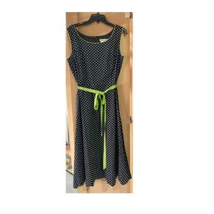 Sleeveless polkadot, dress, Coldwater Creek